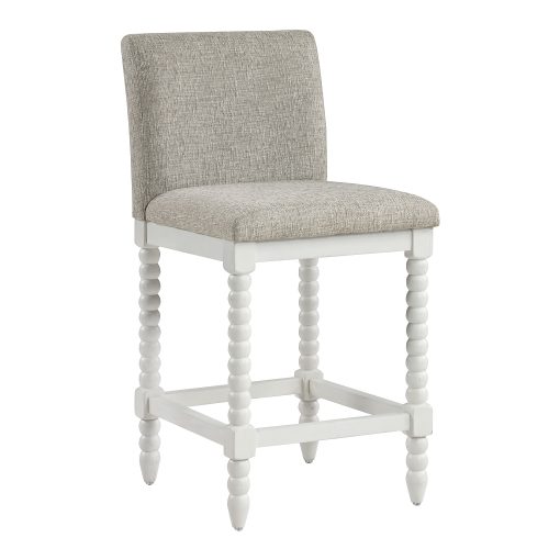 Office Star Kaylee Counter Height Spindle Counter Stool, Fog/Antique White