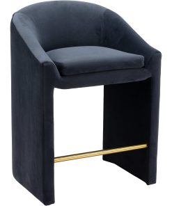 Zuo Emas Counter-Height Stool, Midnight Gray