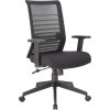 Martha Stewart Piper Faux Leather Upholstered Mid-Back Executive Office Chair, White/Polished Nickel 3