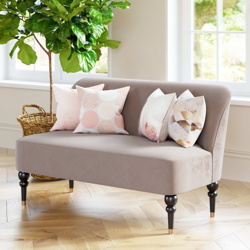 Zuo Bintulu Polyester Loveseat, 29-1/2”H x 47-1/4”W x 29-1/2”D, Taupe - Image 2