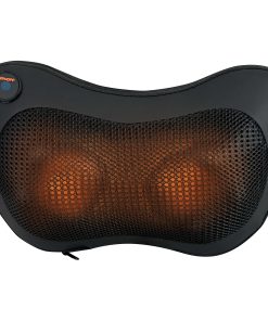 GNBI Shiatsu 6394 Lumbar Neck Massage Pillow, 7-1/2"H x 12"W x 3-1/2"D, Black