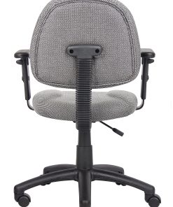 Boss Office Products Deluxe Posture Fabric Mid-Back Task Chair, Gray/Black 2