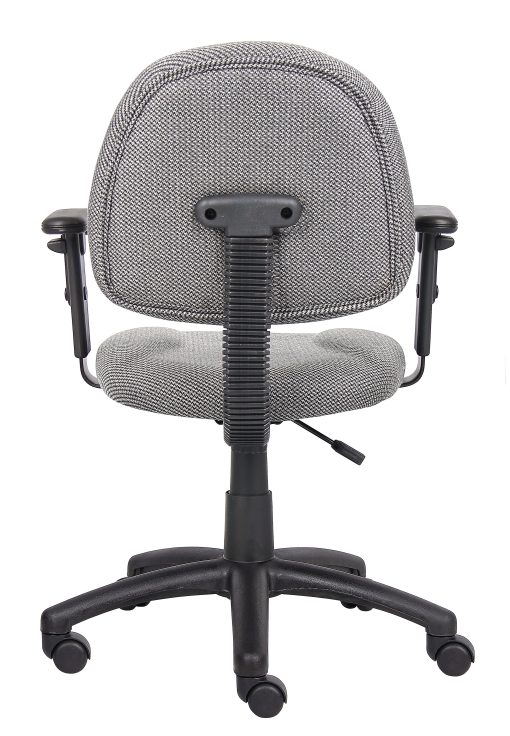 Boss Office Products Deluxe Posture Fabric Mid-Back Task Chair, Gray/Black - Image 2