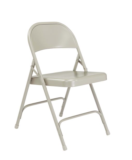 National Public Seating Series 50 Steel Folding Chairs, Gray, Set Of 4 Chairs - Image 2