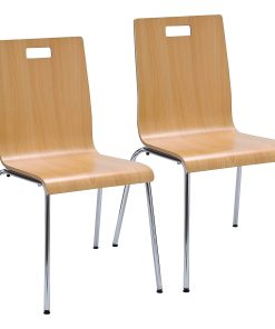 Lorell® Bentwood Cafe Chair, 34"H, Natural, Set Of 2