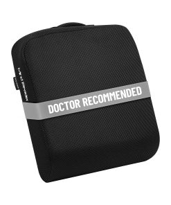 Mind Reader Ergonomic Seat Cushion, Memory Foam, 3"H x 17-1/2"W x 18"D, Black