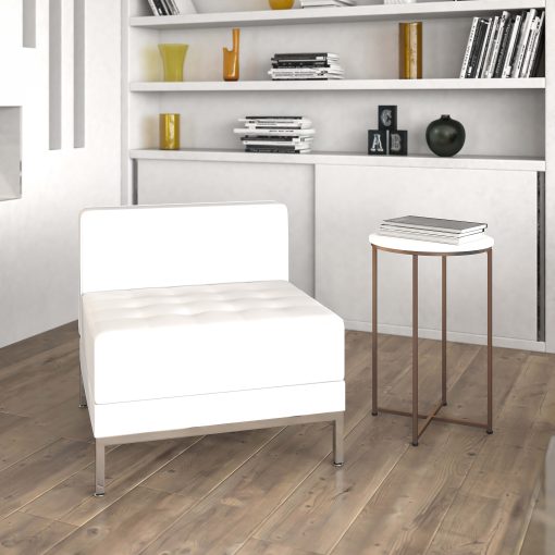 Flash Furniture HERCULES Imagination Series Contemporary LeatherSoft Middle Chair, Melrose White - Image 2