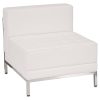 Flash Furniture HERCULES Imagination Series Contemporary LeatherSoft Middle Chair, Melrose White