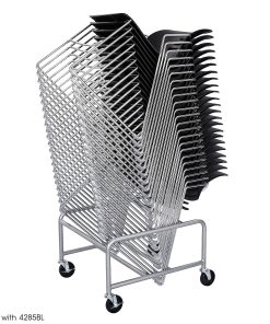 Safco® Veer Chair Cart For Sled-Base Stacking Chairs, Silver 2