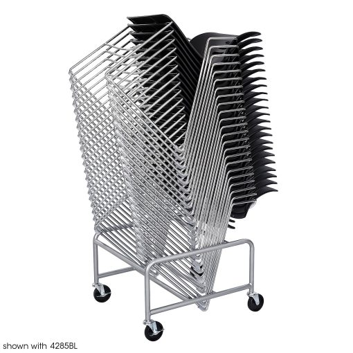 Safco® Veer Chair Cart For Sled-Base Stacking Chairs, Silver - Image 2
