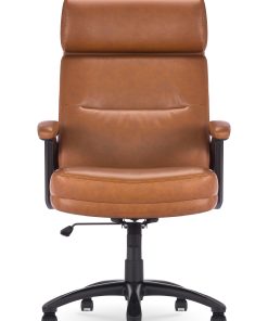 Serta® Comfort Big & Tall Ergonomic Bonded Leather High-Back Executive Office Chair, Cognac 2