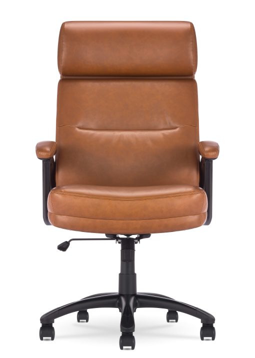 Serta® Comfort Big & Tall Ergonomic Bonded Leather High-Back Executive Office Chair, Cognac - Image 2