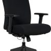 Office Star™ Deluxe Ergonomic Fabric Drafting Chair With Back, Black 3
