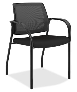 HON® Ignition® Mesh-Back Multipurpose Stacking Chair, Black