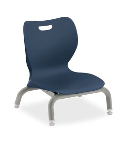 HON SmartLink Plastic 4-Leg 6”H Stackable Chairs, Regatta/Platinum, Set Of 4 Chairs