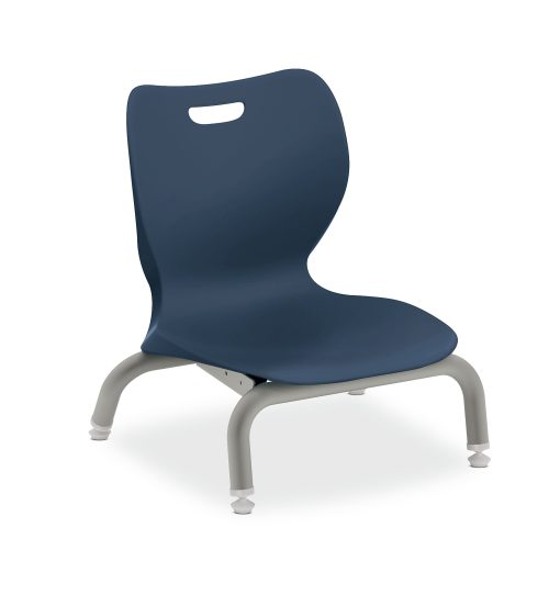 HON SmartLink Plastic 4-Leg 6”H Stackable Chairs, Regatta/Platinum, Set Of 4 Chairs