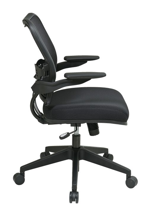 Office Star™ Deluxe AirGrid Mesh Mid-Back Chair, Black - Image 2