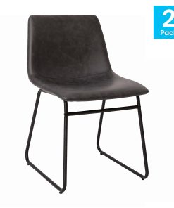 Flash Furniture Commercial Grade Dining Chairs, Gray/Black, Set Of 2 Chairs 2