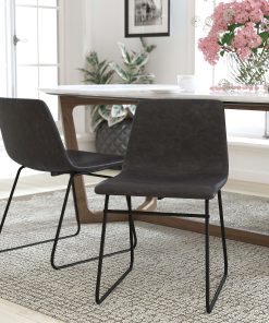 Flash Furniture Commercial Grade Dining Chairs, Gray/Black, Set Of 2 Chairs