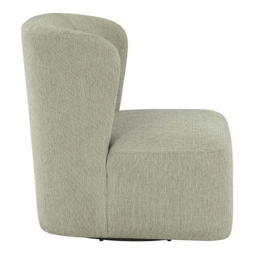 Office Star Lucia Fabric Swivel Accent Chair, Fog - Image 2