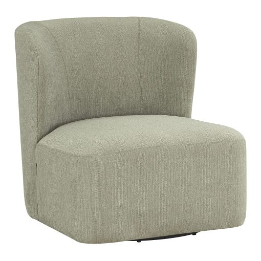 Office Star Lucia Fabric Swivel Accent Chair, Fog