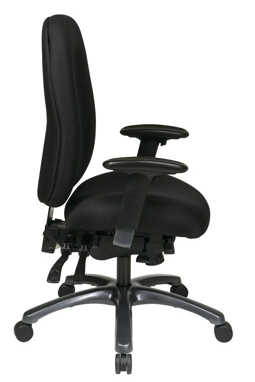 Office Star™ Multi-Function High-Back Fabric Task Chair, Black - Image 2