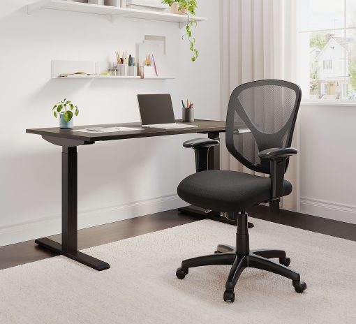 Realspace® MFTC 200 Ergonomic Mesh Mid-Back Task Office Chair, Black, BIFMA Compliant - Image 2
