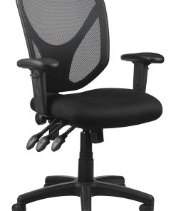 Realspace® MFTC 200 Ergonomic Mesh Mid-Back Task Office Chair, Black, BIFMA Compliant