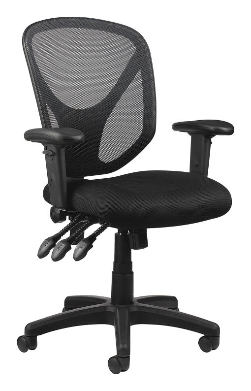 Realspace® MFTC 200 Ergonomic Mesh Mid-Back Task Office Chair, Black, BIFMA Compliant