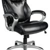 Flash Furniture Mesh Mid-Back Swivel Task Chair With Padded Fabric Seat, Black 3