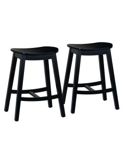 Linon Carberry Backless Counter Stools, Black, Set Of 2 Stools
