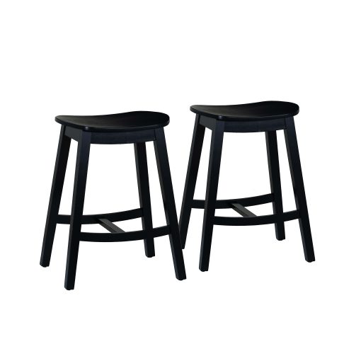 Linon Carberry Backless Counter Stools, Black, Set Of 2 Stools