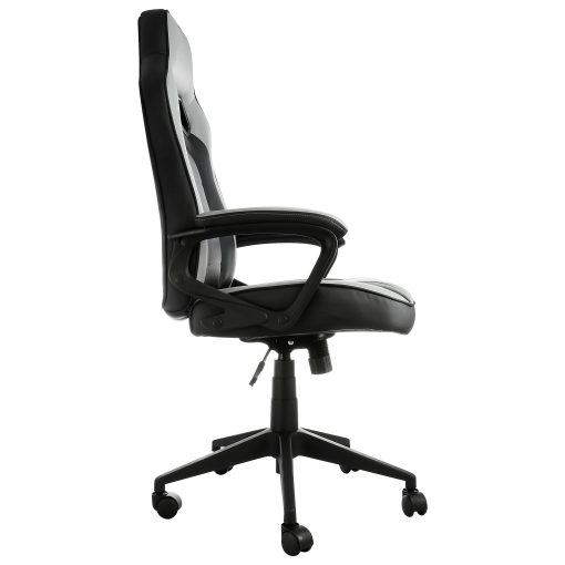 Elama Faux Leather High-Back Adjustable Office Chair, Gray/Black - Image 2