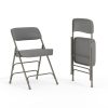 Flash Furniture Hercules Premium Curved Upholstered Folding Chairs, Set Of 2 Chairs, Gray