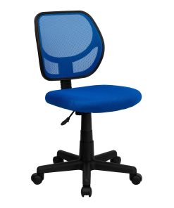 Flash Furniture Mesh Low-Back Swivel Chair, Blue/Black 2