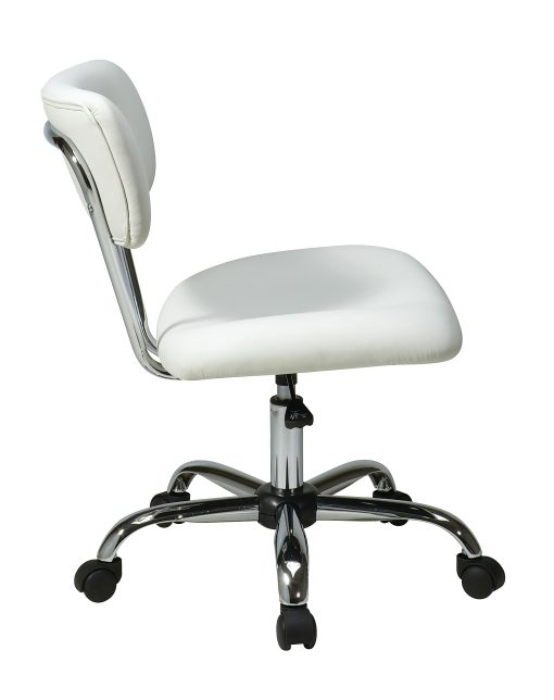 Office Star™ Avenue Six Vista Task Chair, Vinyl, White/Silver - Image 2