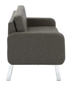 Office Star Lounge Sofa, 33-1/2”H x 63-1/2”W x 28-3/4”D, Smoke 2