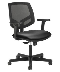 HON® Volt Mesh Bonded Leather Mid-Back Task Chair, Black 2