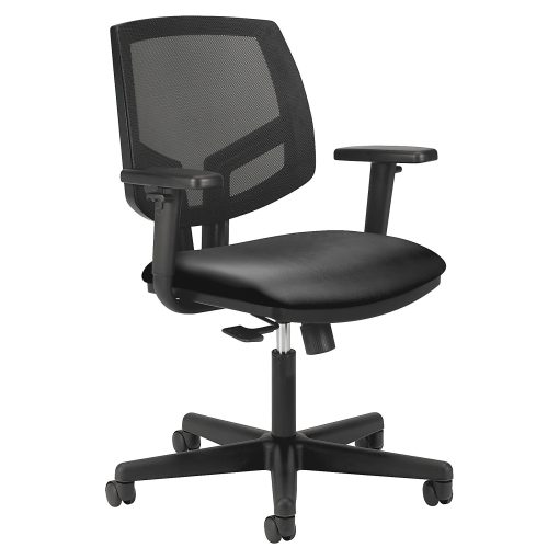 HON® Volt Mesh Bonded Leather Mid-Back Task Chair, Black - Image 2