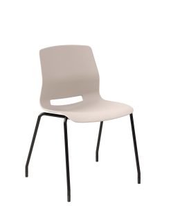 KFI Studios Imme Stack Chair, Moonbeam/Black