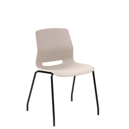 KFI Studios Imme Stack Chair, Moonbeam/Black