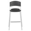 Lorell® Mid-Century Modern Fabric Low-back Task Chair, Gray 3