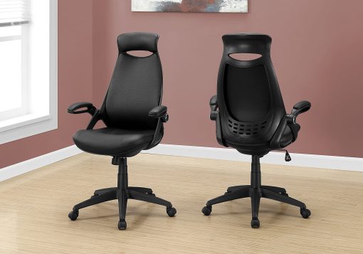 Monarch Specialties Ergonomic High-Back Office Chair, Black - Image 2