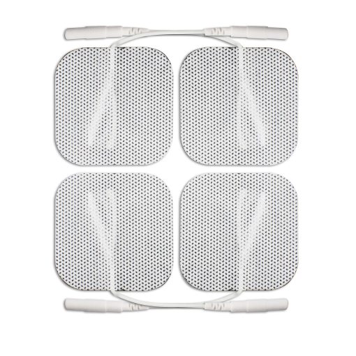 Pure Enrichment PurePulse Reusable TENS Electronic Pulse Massager Pads, White, 4 Pads Per Pack, Set Of 5 Packs - Image 2