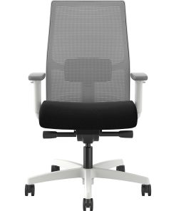 HON Ignition Mid-back Task Chair – Black Seat Color – Fog Back Color – Mesh Back Material – Designer White Frame Color – Mid Back – 1 Each 2