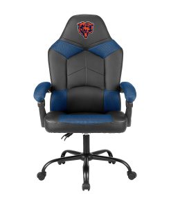 Imperial Adjustable Oversized Vinyl High-Back Office Task Chair, NFL Chicago Bears, Black/Blue