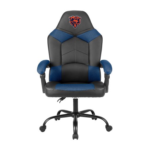 Imperial Adjustable Oversized Vinyl High-Back Office Task Chair, NFL Chicago Bears, Black/Blue