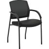 HON® Lota Stacking Multi-Purpose Side Chair, Fixed Loop Arms, Black