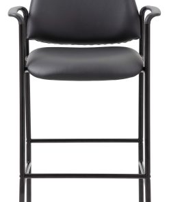 Boss Office Products Square Back Stool with Antimicrobial Vinyl, Black 2