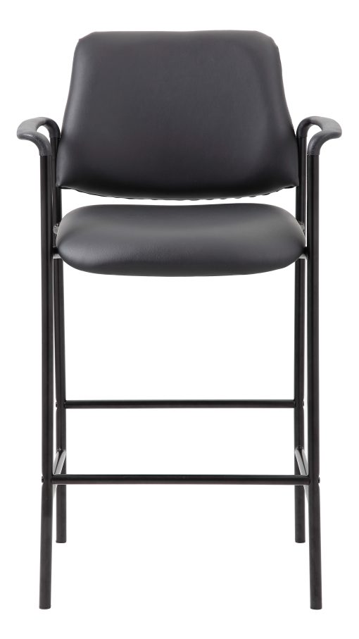 Boss Office Products Square Back Stool with Antimicrobial Vinyl, Black - Image 2